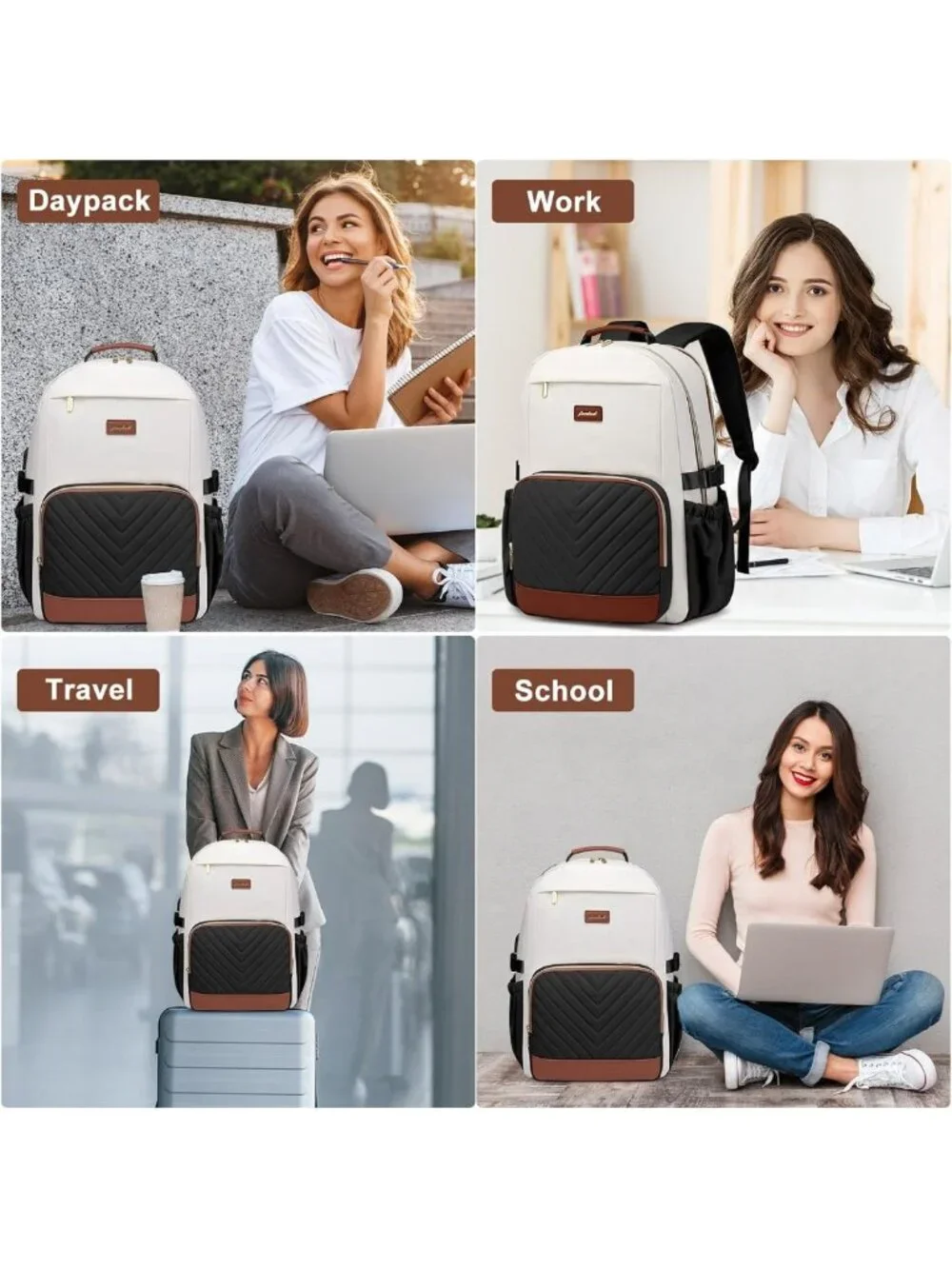 Stylish Laptop Backpack for Women - 15.6